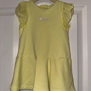Chloe Kids Logo Embroidered Dress